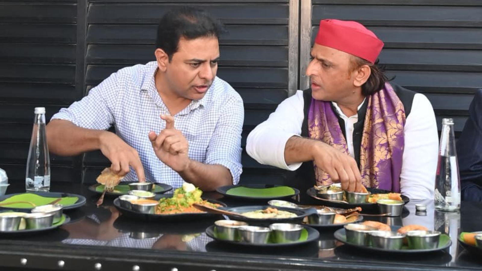 Akhilesh Yadav and KTR meeting in Hyderabad amid Third Front political talks