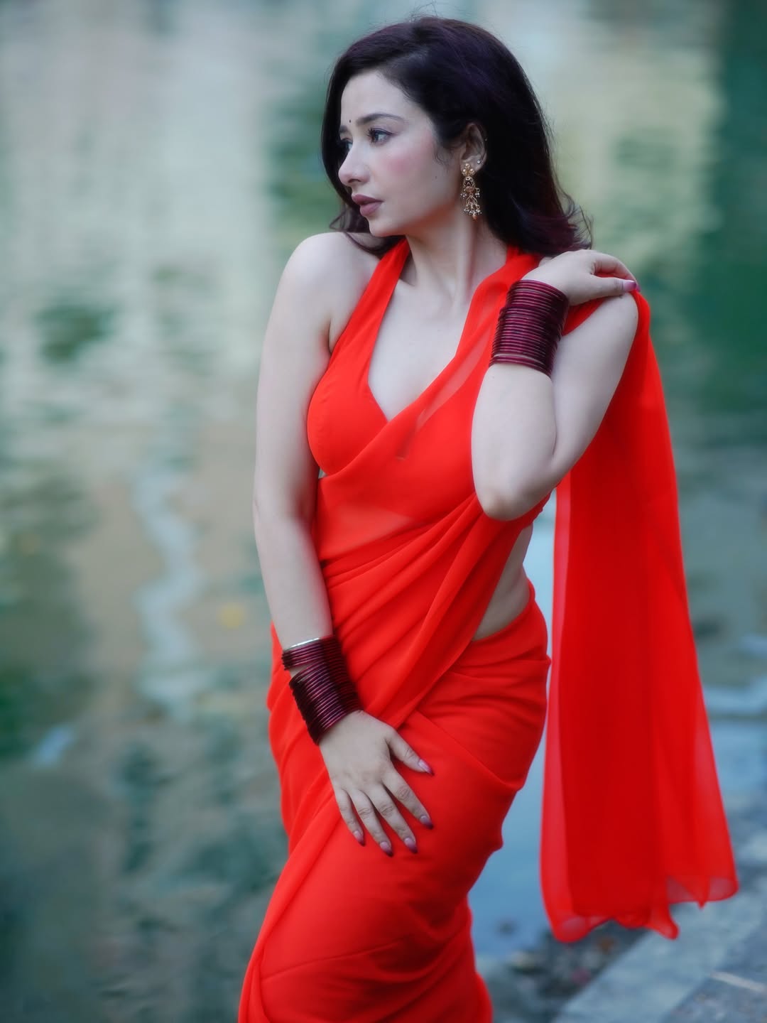 Amrita Mishra Red Bangles Fashion Detail Shot