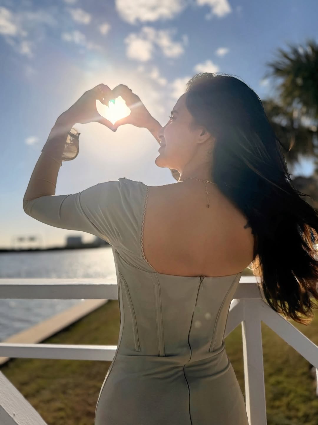 Ashu Reddy Makes A Heart Shape With Her Hands