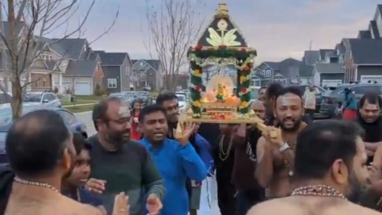 Ayyappa pooja on US street goes viral