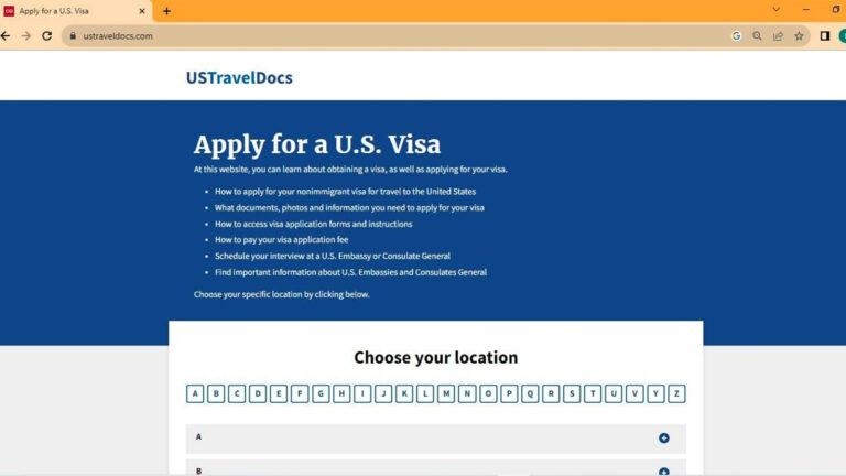 B1/B2 visa portal error