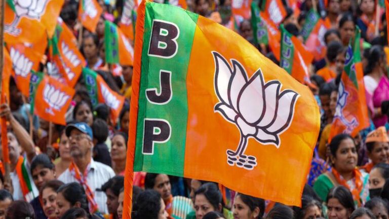 BJP flag symbolizing alliance strategy debate in Andhra Pradesh and Telangana