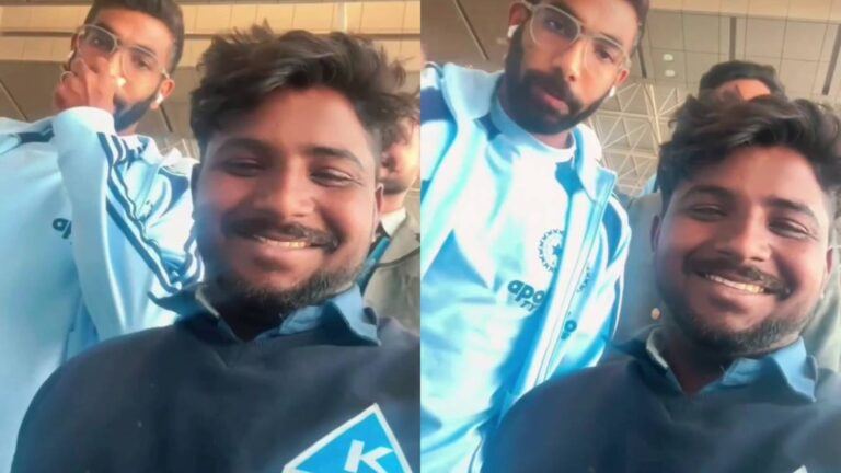 Bumrah airport fan video