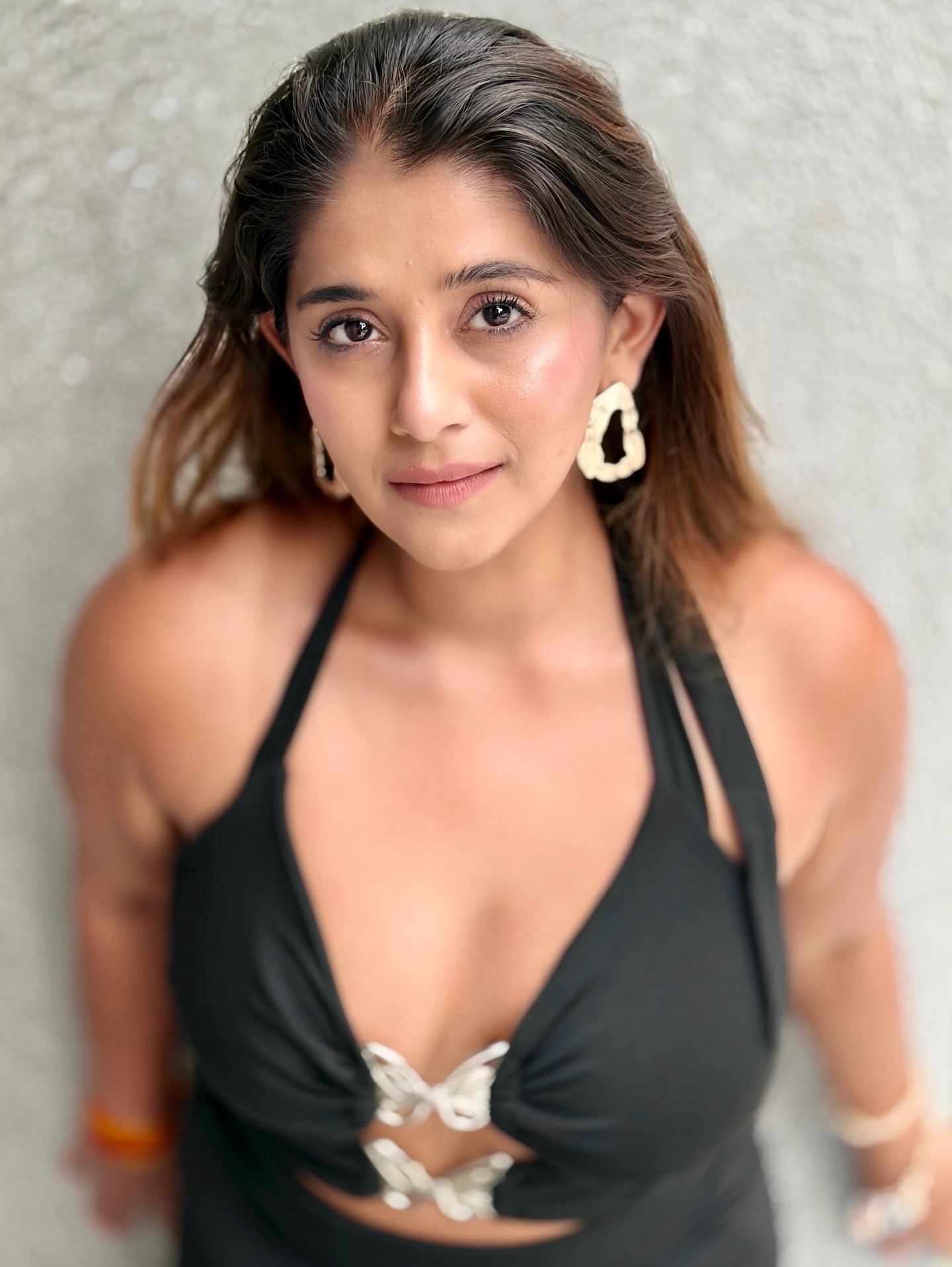 Chandhi Bhagwanan Chic Black Outfit Editorial Pic