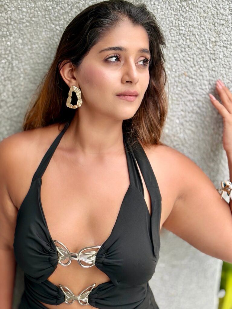 Chandhi Bhagwanan In Black Halter Dress Pose Pic