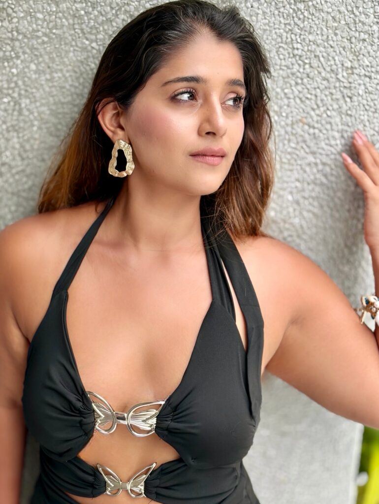 Chandhi Bhagwanan In Black Halter Dress Pose Pic