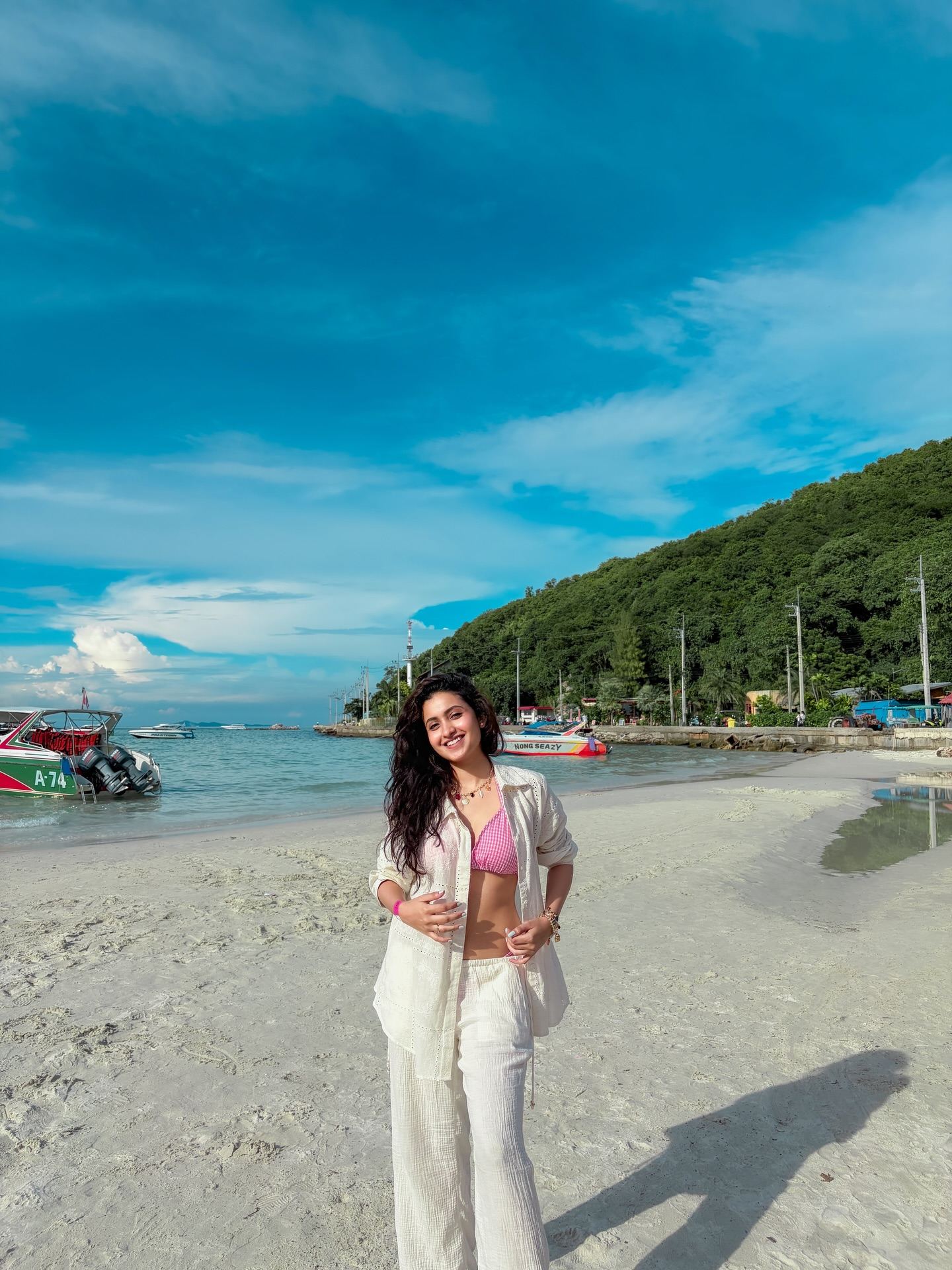 Deepika Pilli casual beach fashion in daylight