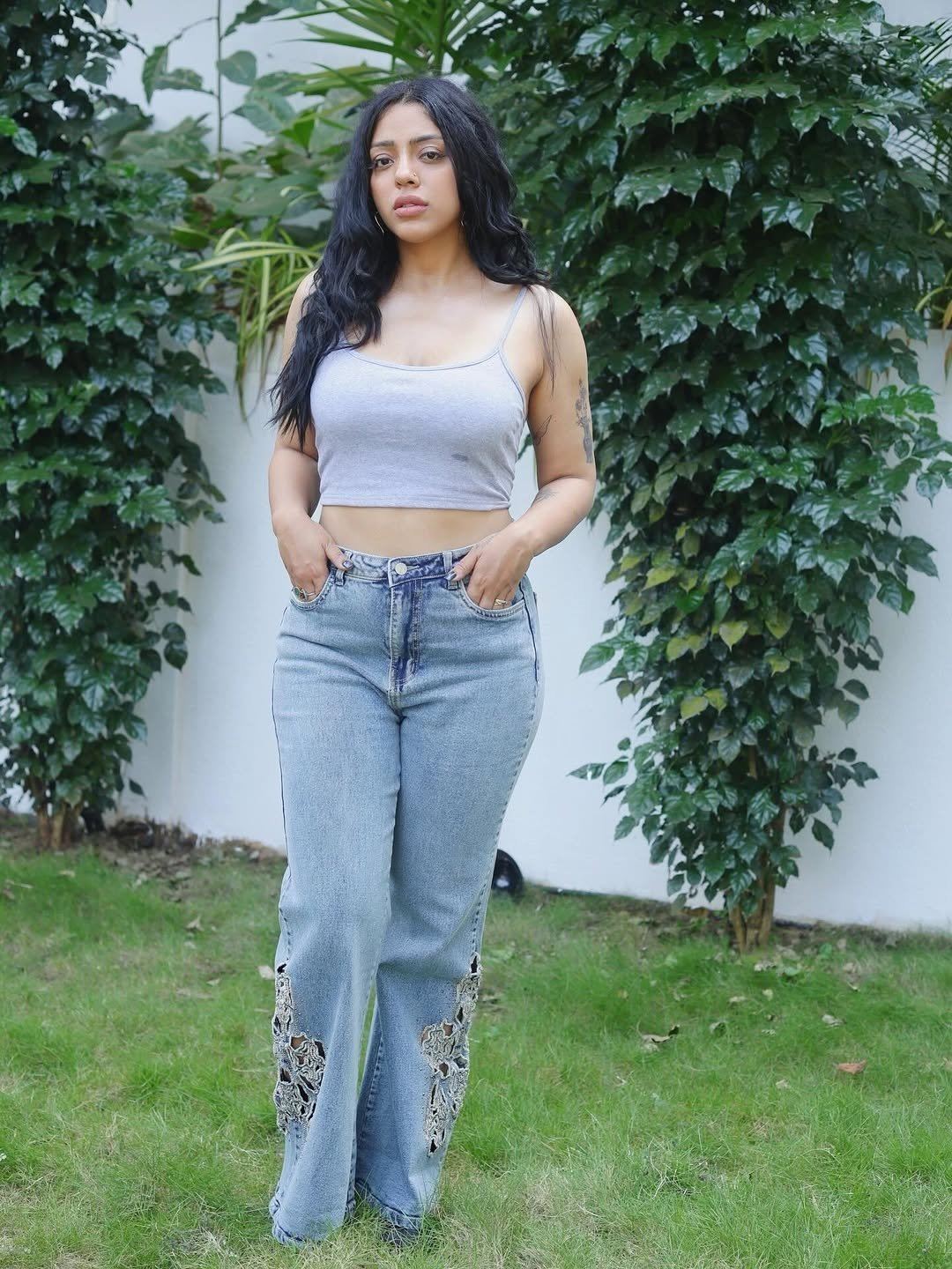 Deviyani Sharma Bold Pose In Trendy Jeans Outfit