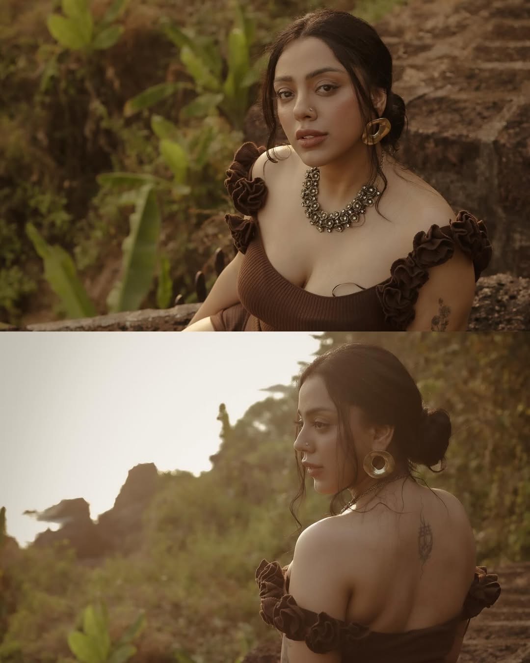 Deviyani Sharma Intense Gaze In Ribbed Top Photo