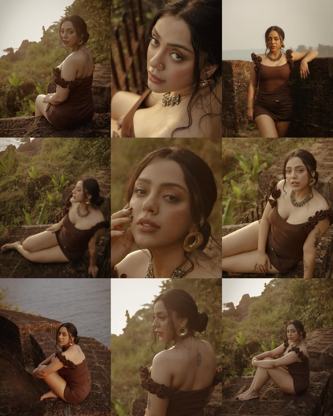 Deviyani Sharma Bold Collage Of Beach Photoshoot