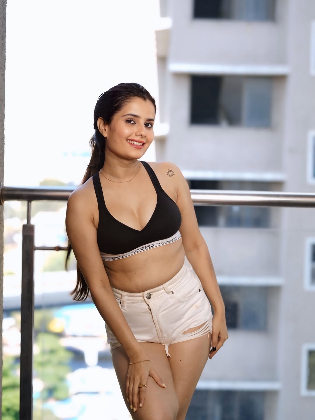 Ekta Sakhre's Candid Laugh In Athleisure Wear