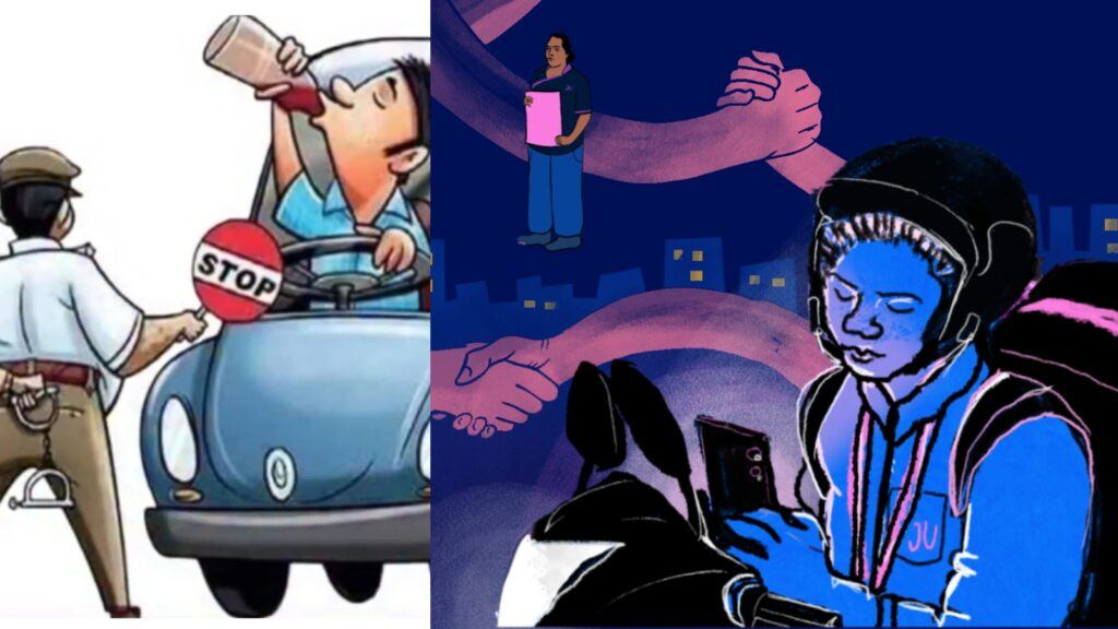 Gig workers offering free New Year rides in Hyderabad to drunk drivers