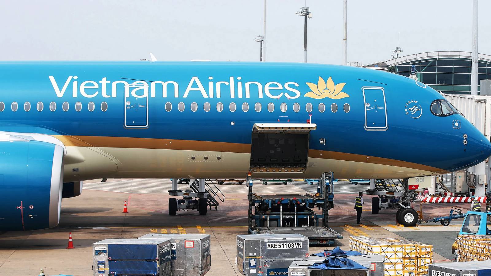 Grounded aircraft at Vietnam airport