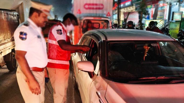 Hyderabad drunk and drive check post