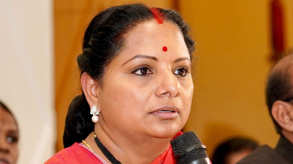 Kalvakuntla Kavitha addressing media