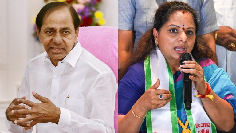 KCR and Kavitha amid growing internal conflict within BRS party