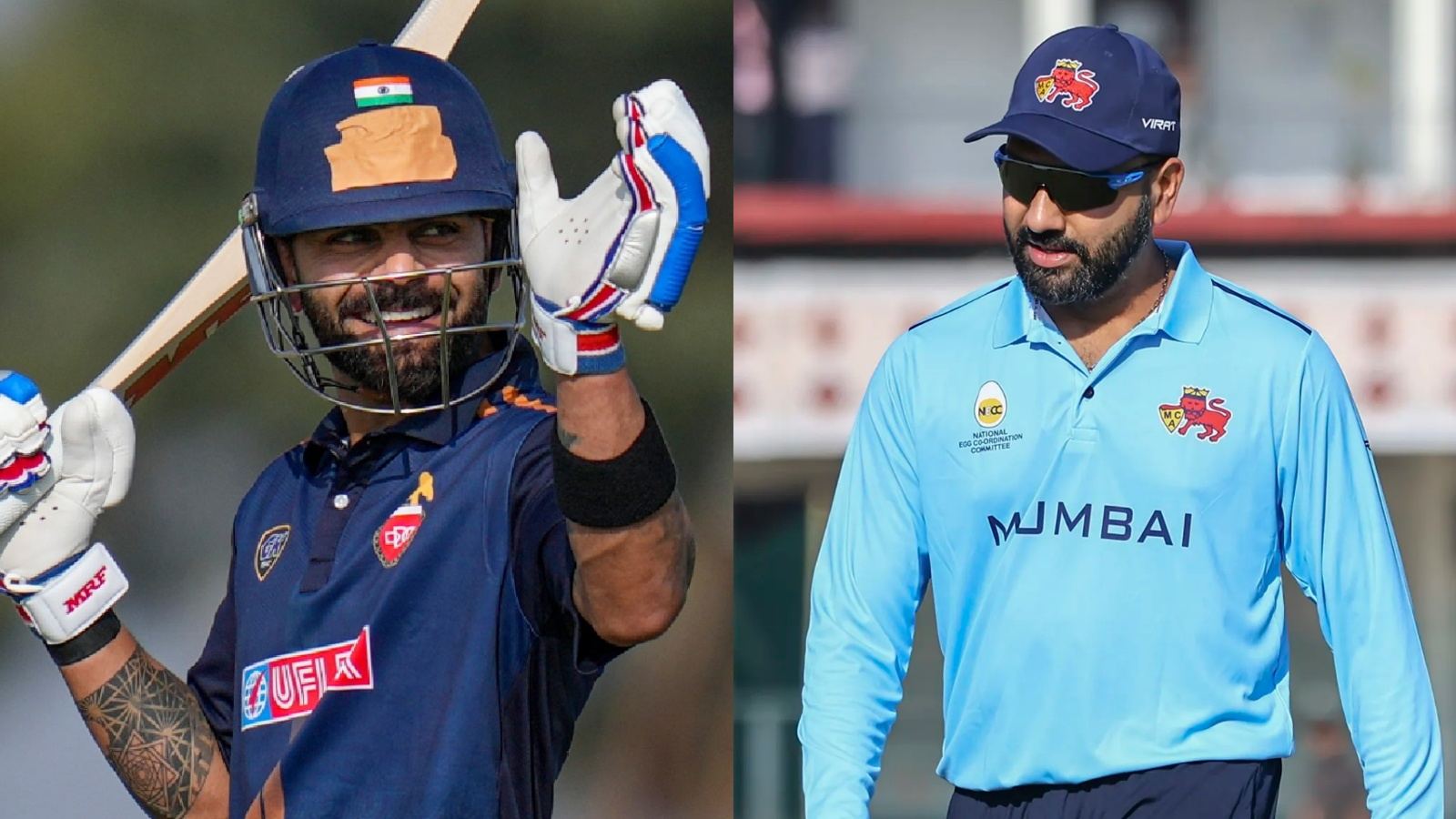 Kohli Rohit Vijay Hazare Trophy match