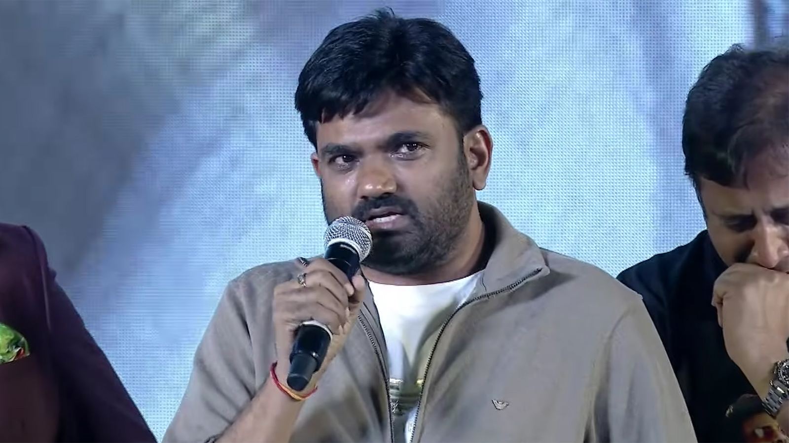 Maruthi Uncontrollable Tears Raja Saab event