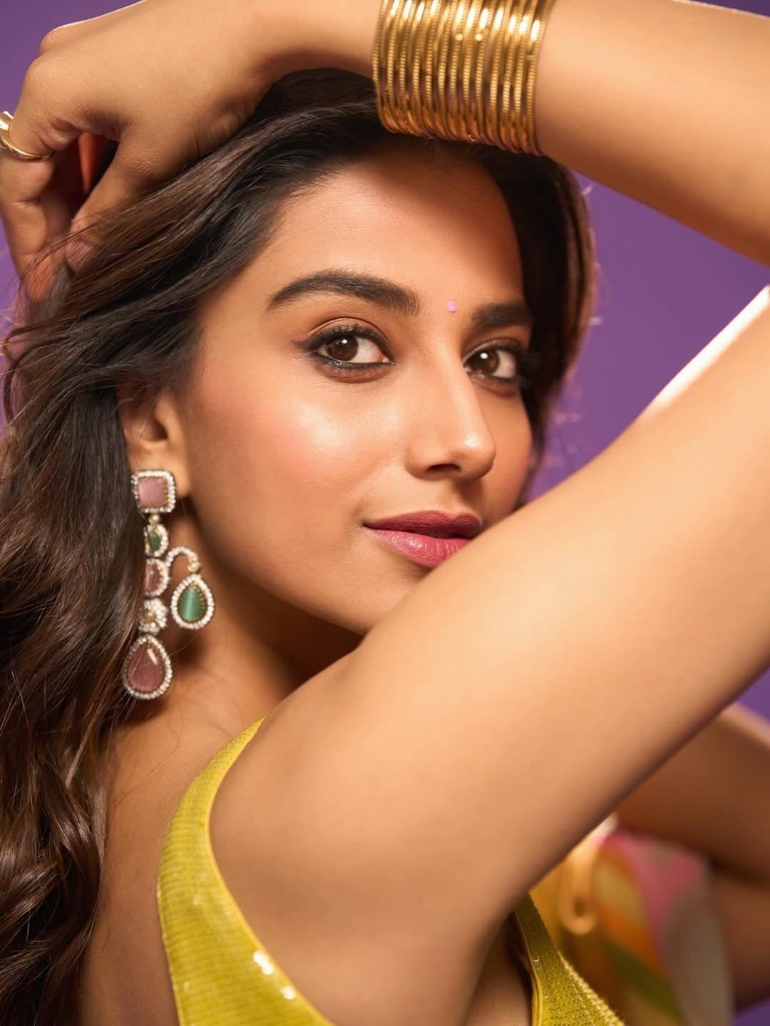 Meenakshi Chaudhary Shows Earring In Closeup Pic