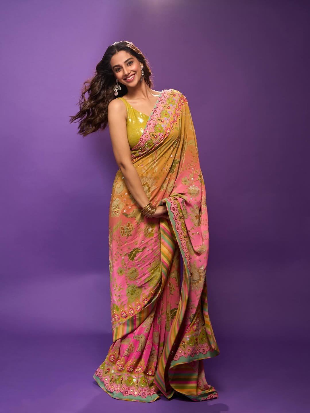 Meenakshi Chaudhary Oozes Charm In Sequin Blouse