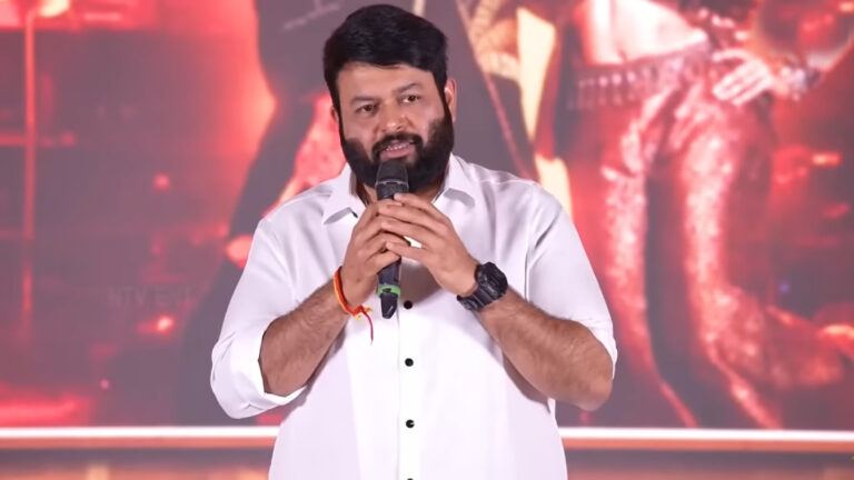 Music director Thaman speaking at Akhanda 2 success meet about unity in the Telugu film industry
