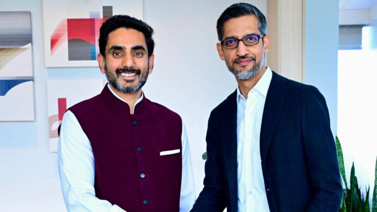 Nara Lokesh meeting global tech leaders