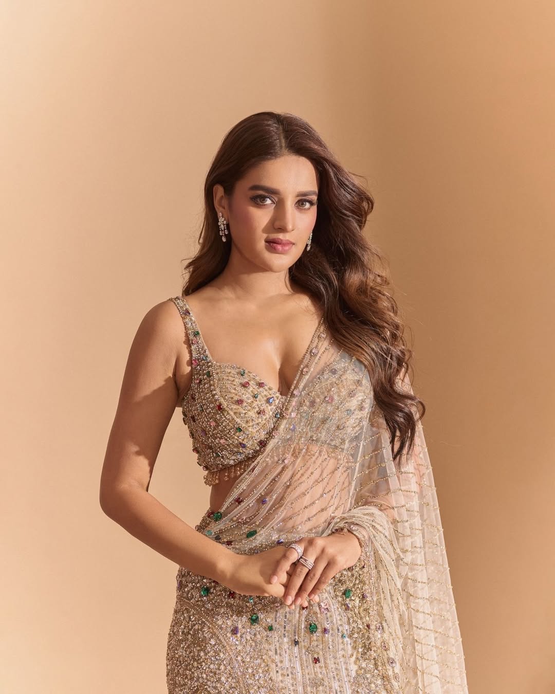 Nidhhi Agerwal Oozes Charm In Sheer Saree Photo!