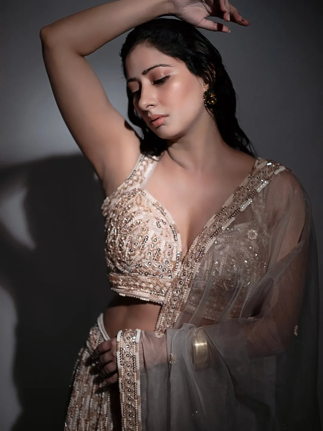 Niharica Raizada's Bold Pose In Embellished Outfit