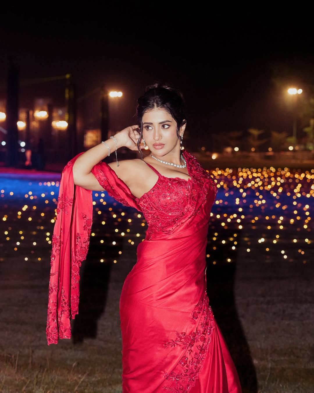 Rashi Singh Hot Red Saree Look Is Simply Elegant