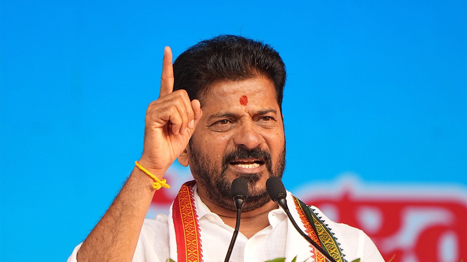 Revanth Reddy with grandson at Messi event