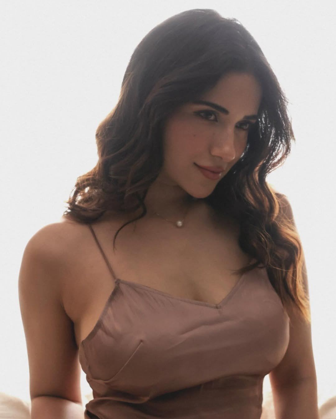 Ruhani Sharma Hot Look In Mauve Night Wear Shot