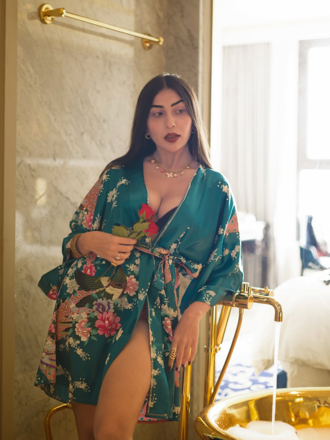 Ruma Sharma's Radiant Smile In A Satin Robe Look