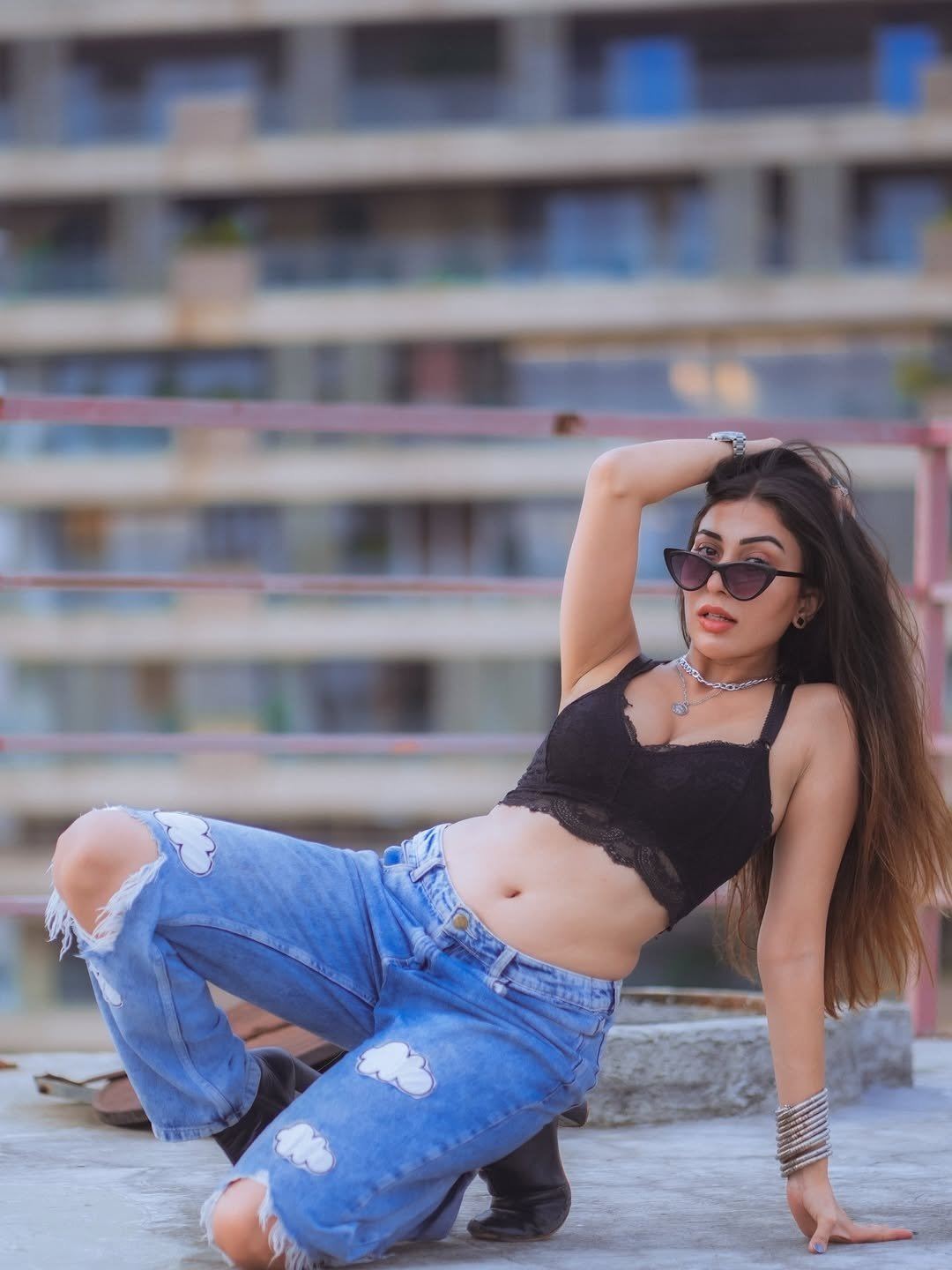 Ruma Sharma Edgy Sunglasses Look Viral Photos !!