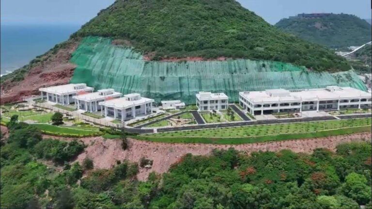 Rushikonda Palace overlooking Vizag coastline