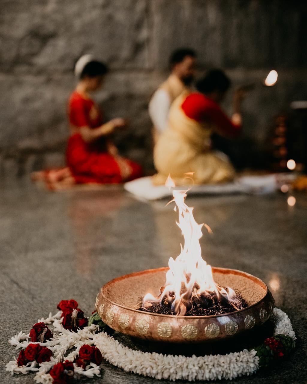 Couple Sharing Intimate Traditional Wedding Moment