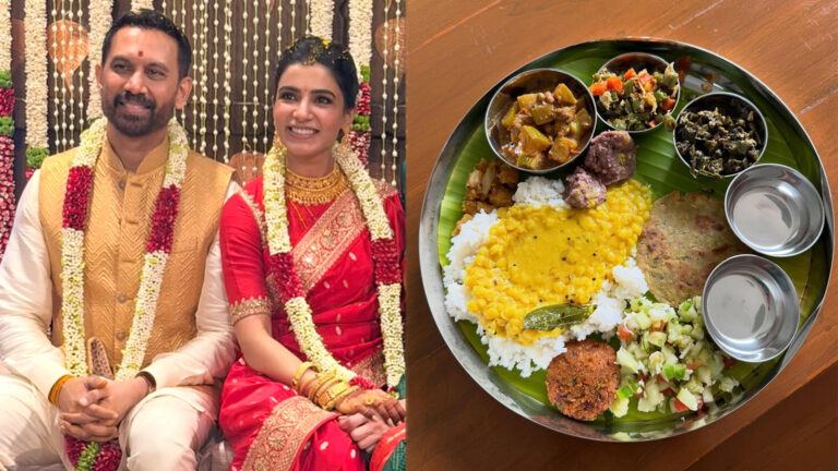 Samantha wedding satvik food plate