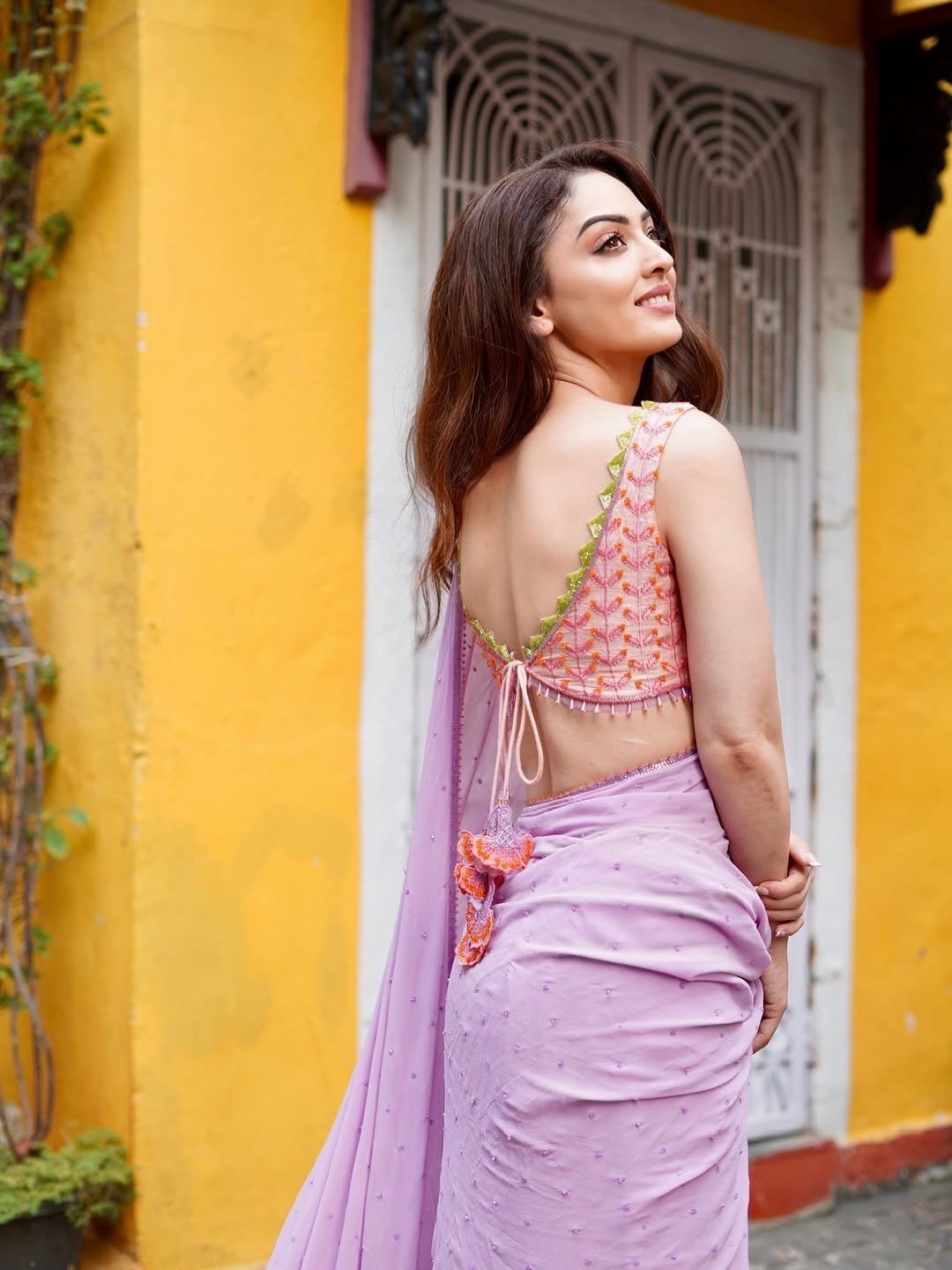 Sandeepa Dhar's Bold Embellished Blouse Look