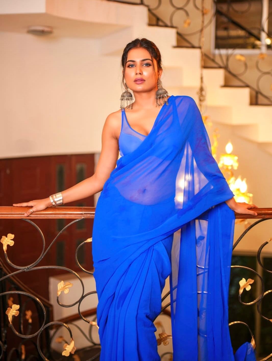 SristiPriya Das Showing Off Her Silver Hand Cuff