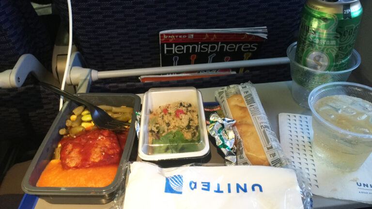 United Airlines in flight food change