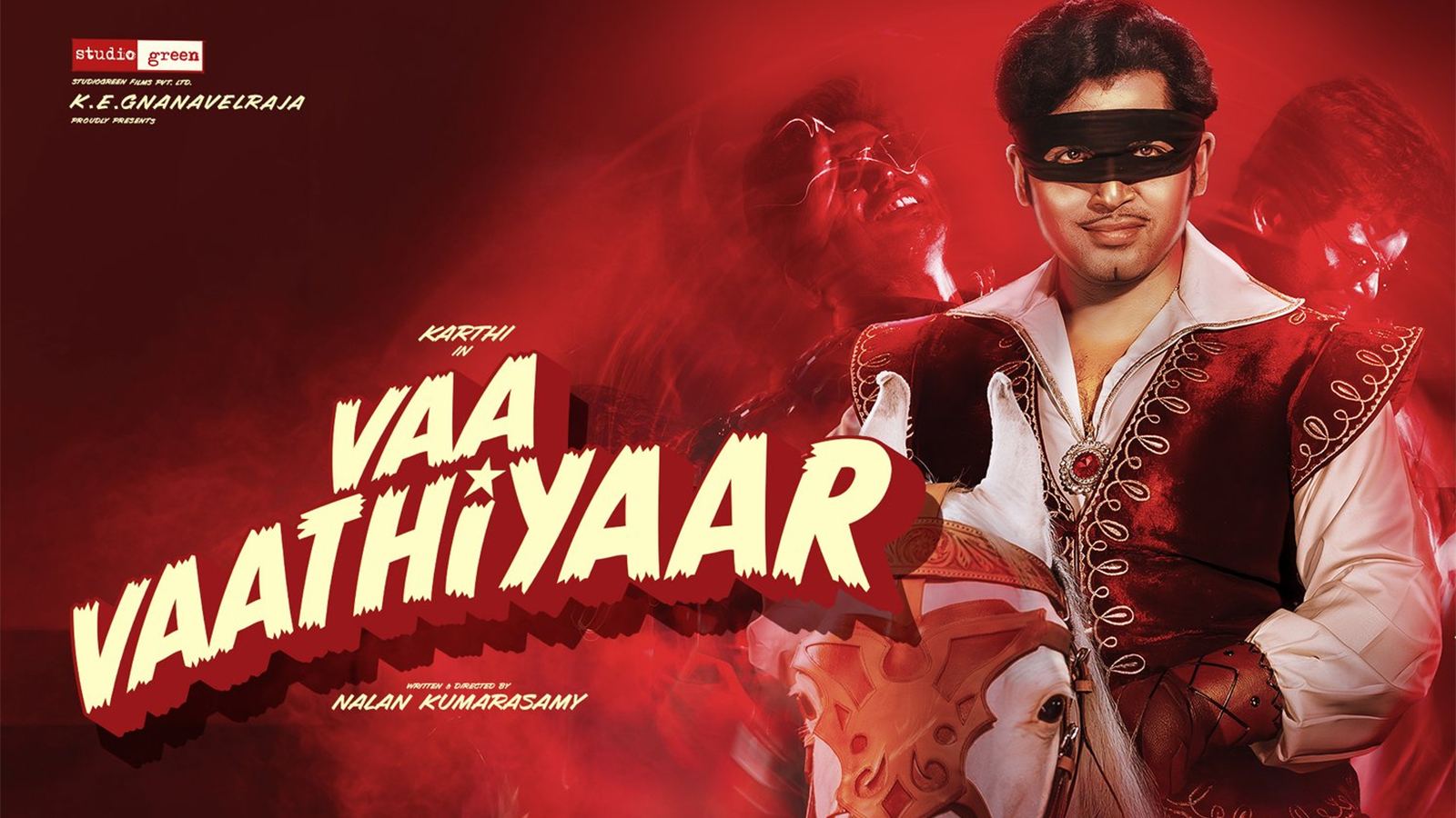 Karthi in Vaa Vaathiyaar trailer scene