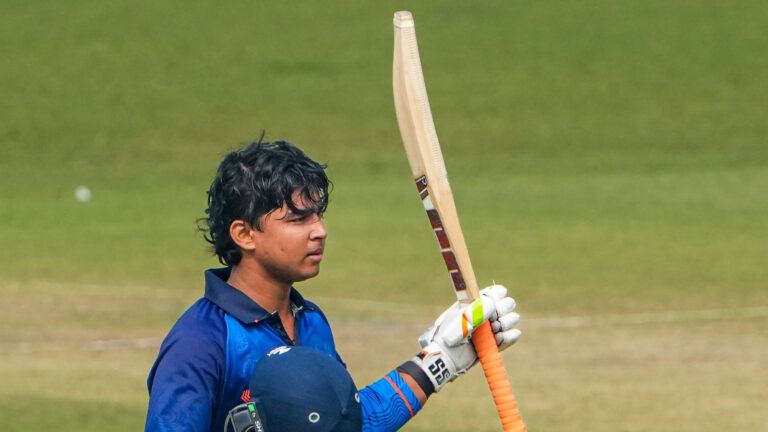 Vaibhav Suryavanshi batting celebration