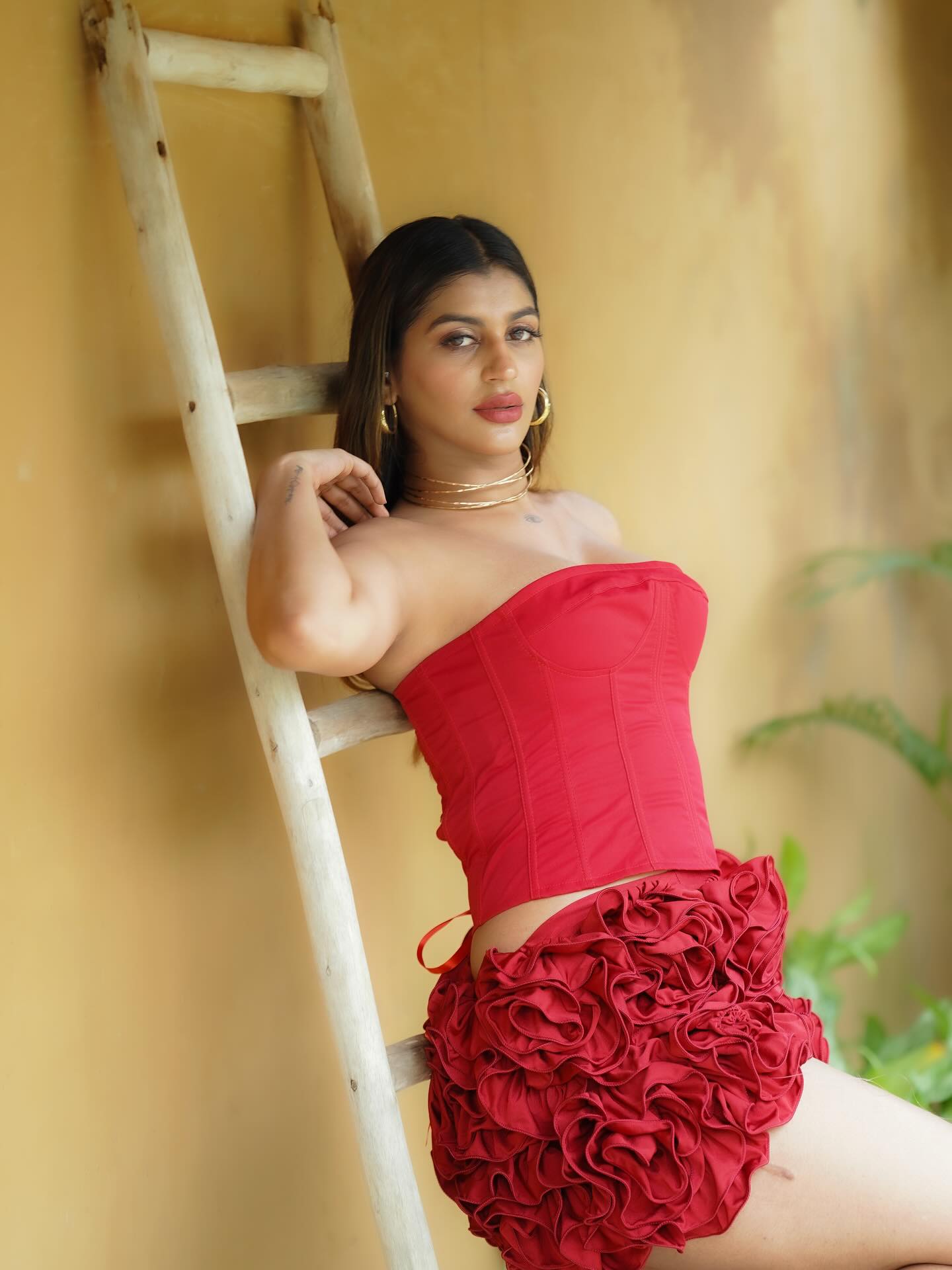 Red Hot Ruffle Couture Slayed Right By Yashika Aannand