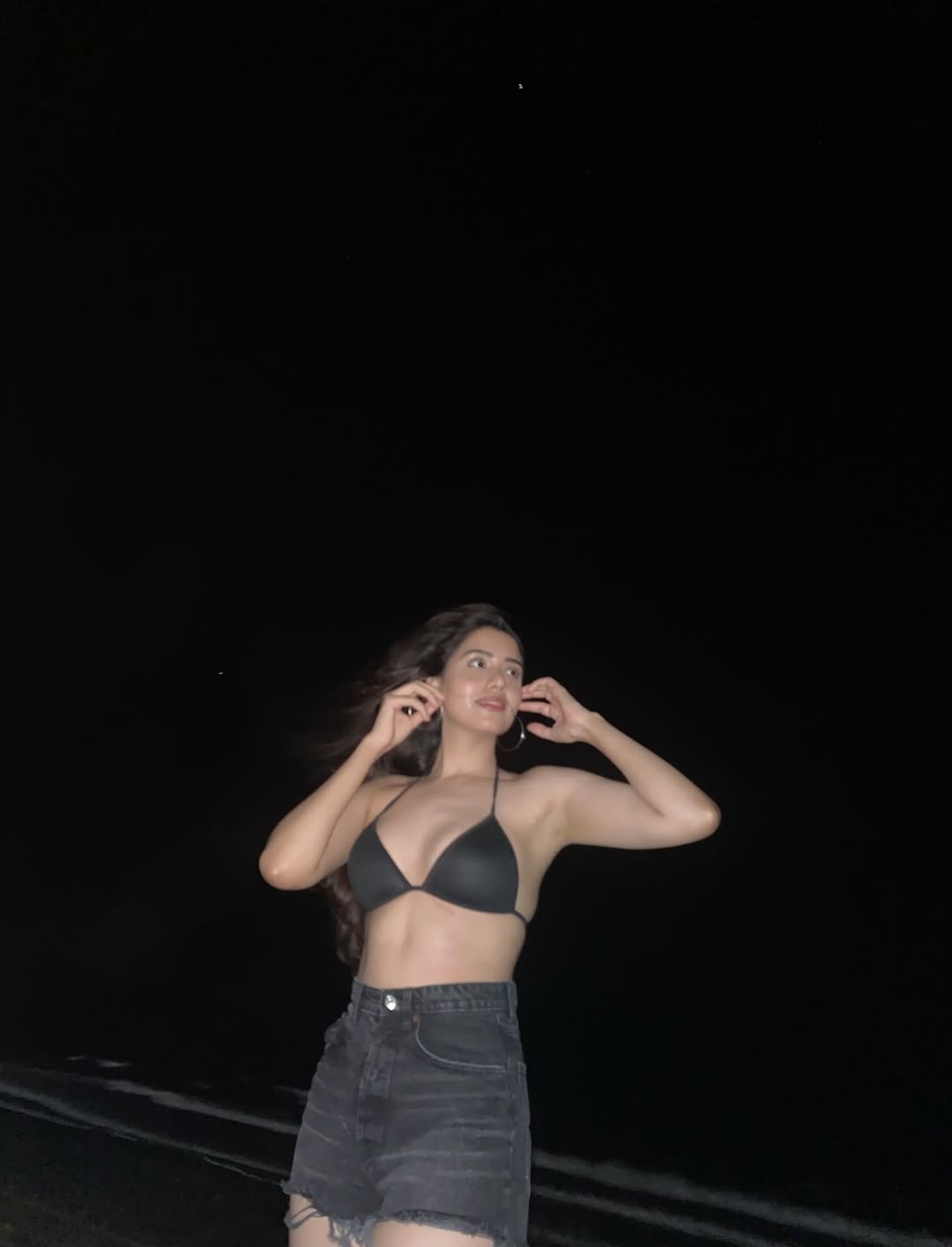 Aarti Chhikara Rocking Distressed Denim Shorts!!