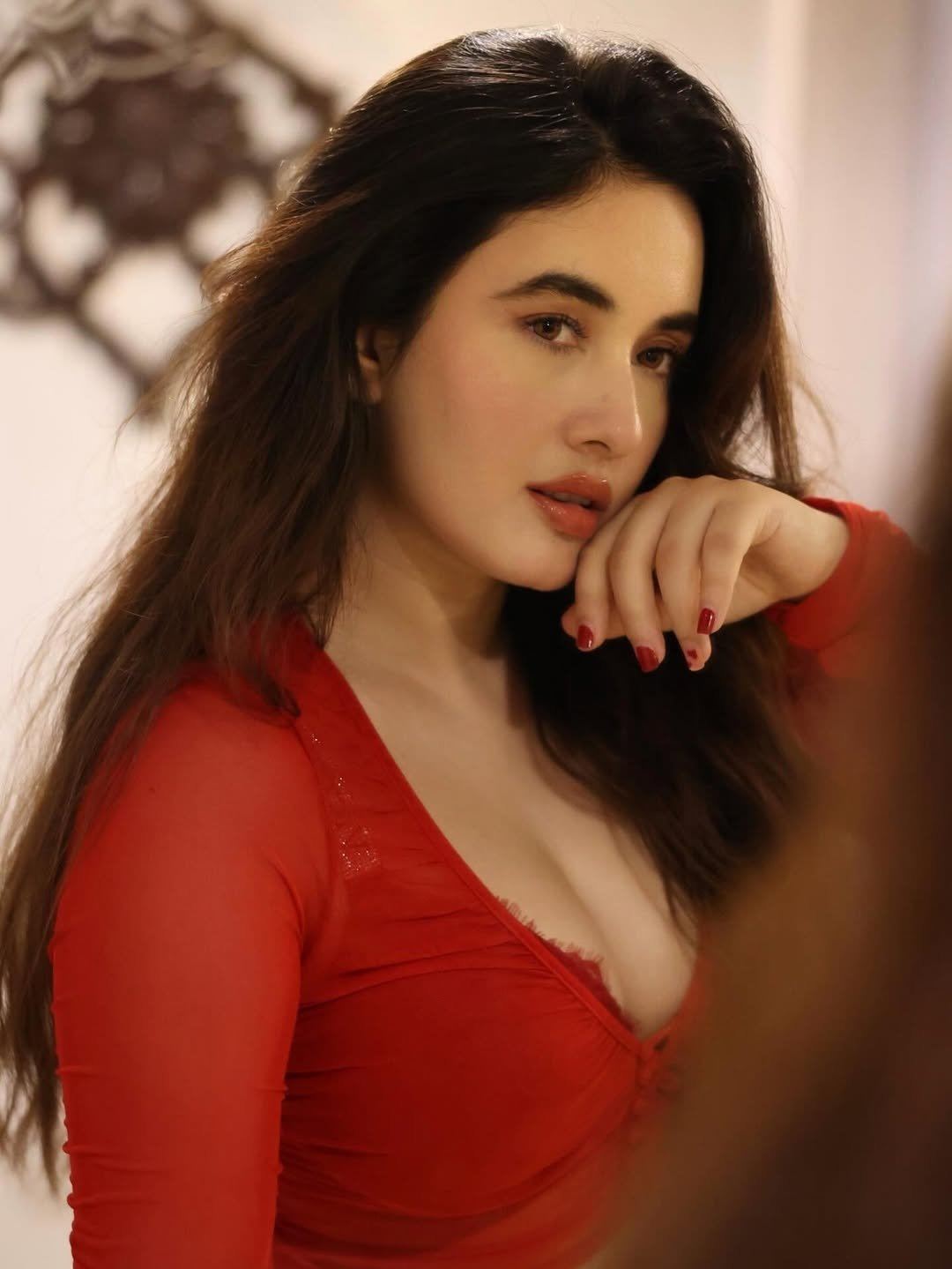 Aditi Budhathoki Touches Hair With Style Today