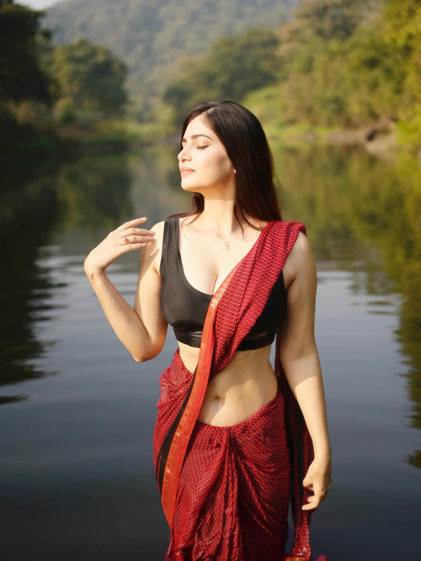 Advika Sharma Saree Look With Serene Expression