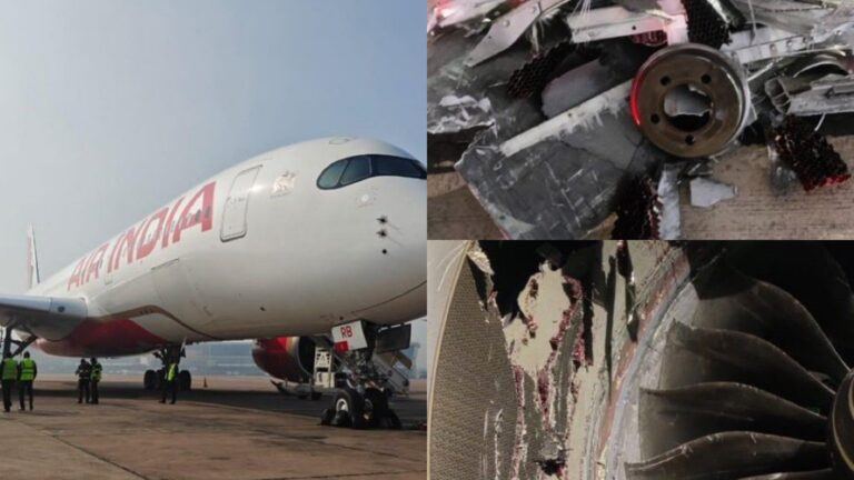 Air India aircraft engine damage incident