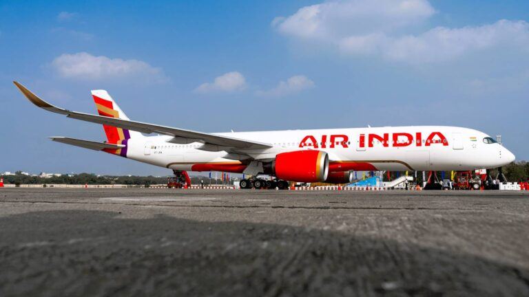 Air India plane at Delhi airport