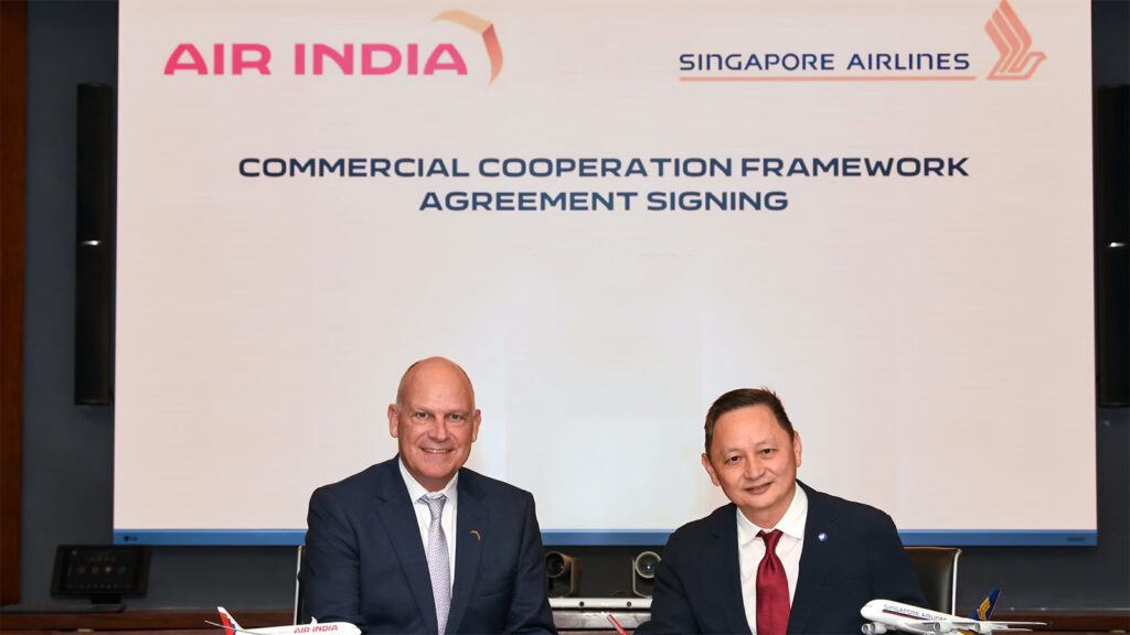 Air India Singapore Airlines partnership announcement