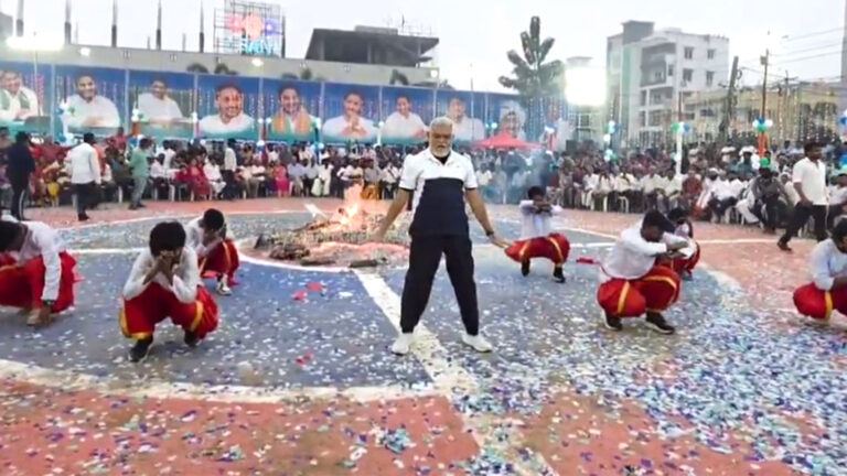 Ambati Rambabu dancing at public event