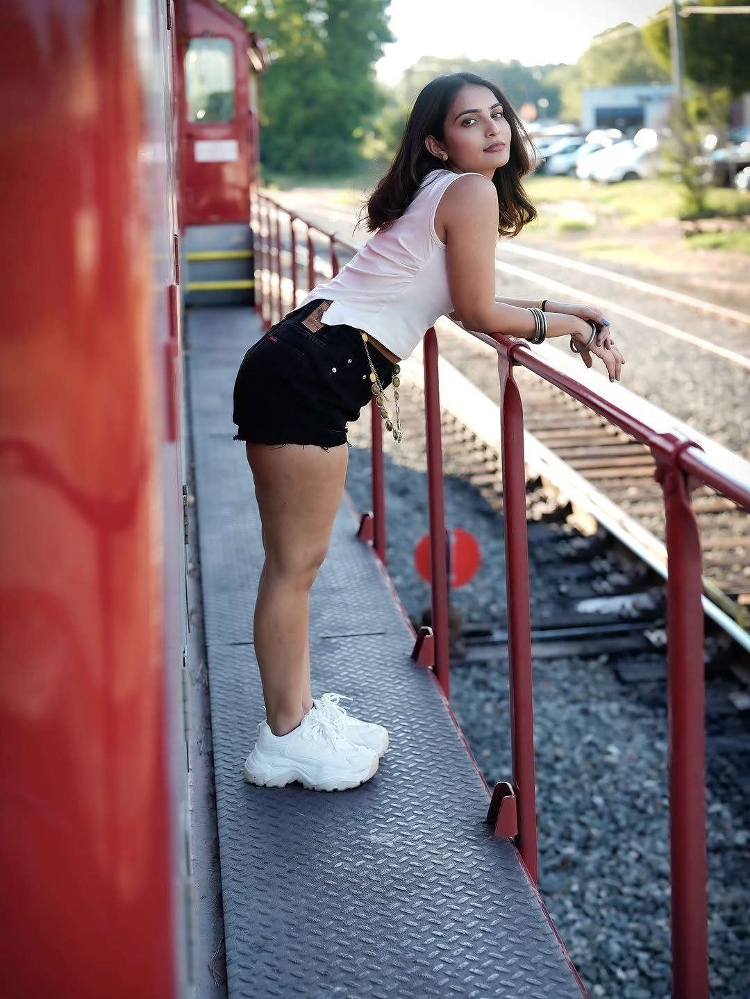 Edgy Railway Track Poses By Ananya Nagalla Now